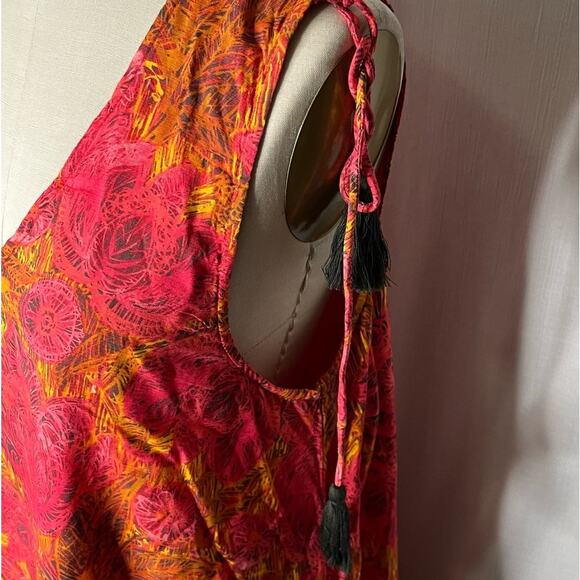 Sundance Flamenco Floral Sleeveless Dress Size Large - Picture 2 of 5